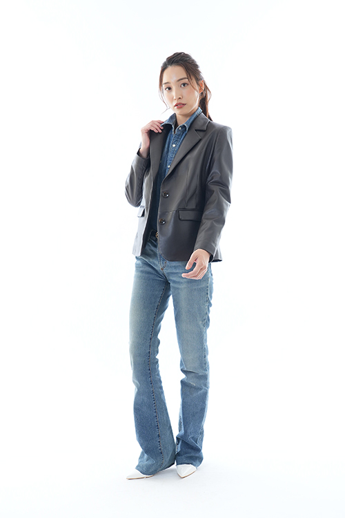 ラムレザーテーラードジャケット